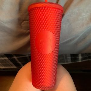 Starbucks studded red cup